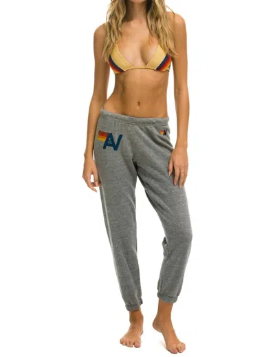 Aviator Nation Nation Logo Sweatpant In Heather Grey