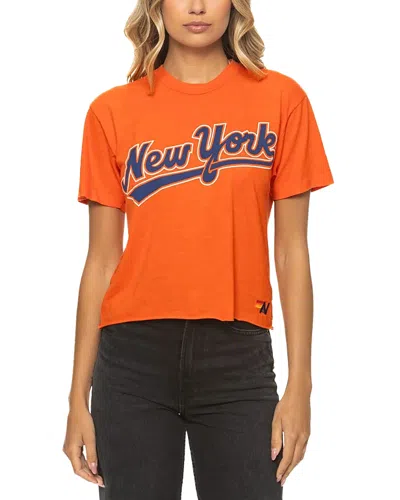 Aviator Nation Ny Mets 2026 Graphic Boyfriend Tee In Orange