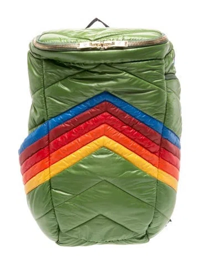 Pre-owned Aviator Nation Nylon Backpack In Green