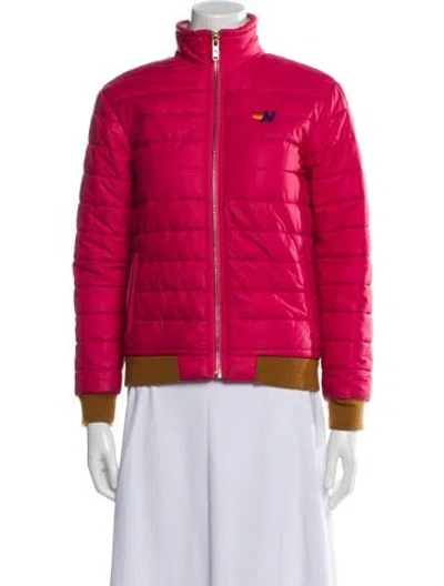 Pre-owned Aviator Nation Nylon Bomber Jacket In Pink