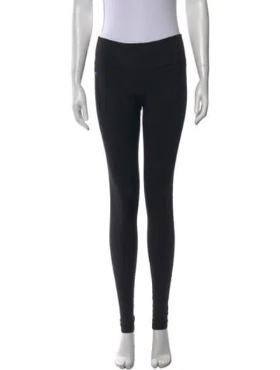 Pre-owned Aviator Nation Nylon Skinny Leg Pants In Black