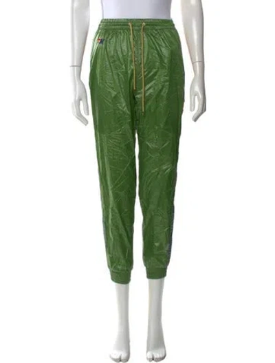 Pre-owned Aviator Nation Nylon Straight Leg Pants In Green