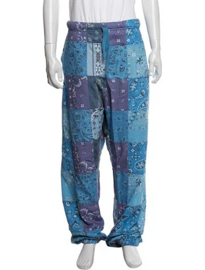 Pre-owned Aviator Nation Paisley Print Lounge Bottoms In Blue