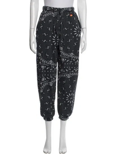 Pre-owned Aviator Nation Paisley Print Sweatpants In Blue