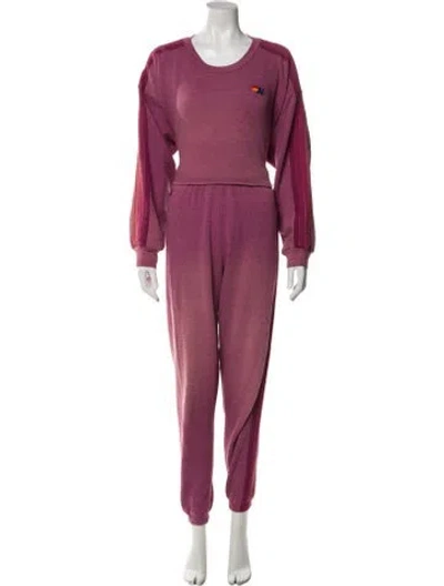 Pre-owned Aviator Nation Pant Set In Pink