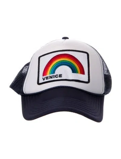 Pre-owned Aviator Nation Pattern Print And Embroidery Baseball Cap