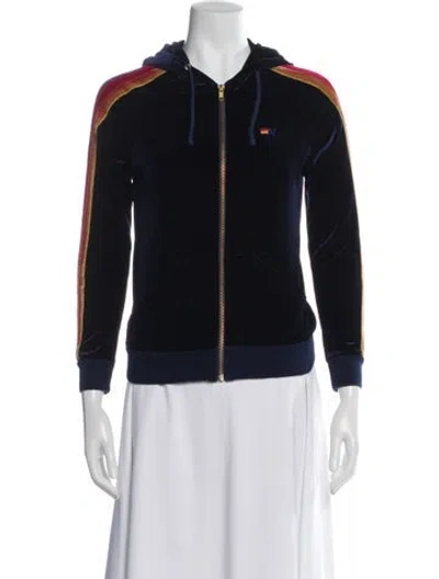 Pre-owned Aviator Nation Performance Jacket In Blue