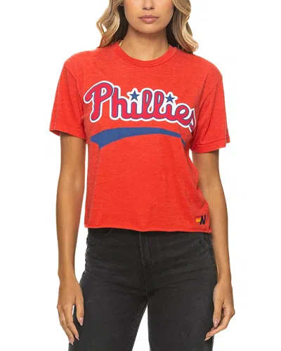 Aviator Nation Philadelphia Phillies 2026 Graphic Boyfriend Tee In Red
