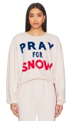 AVIATOR NATION PRAY FOR SNOW CREWNECK SWEATSHIRT