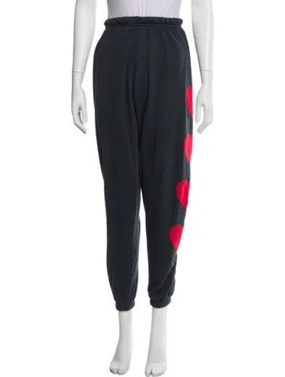 Pre-owned Aviator Nation Printed Embroidered Accent Sweatpants In Gray