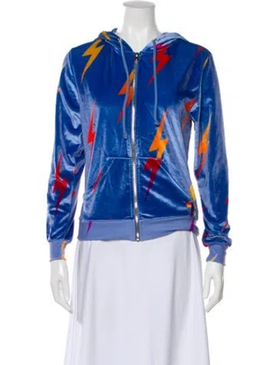 Pre-owned Aviator Nation Printed Jacket In Blue