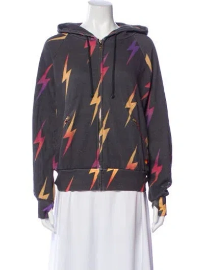 Pre-owned Aviator Nation Printed Jacket In Gray
