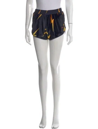 Pre-owned Aviator Nation Printed Mini Shorts In Gray