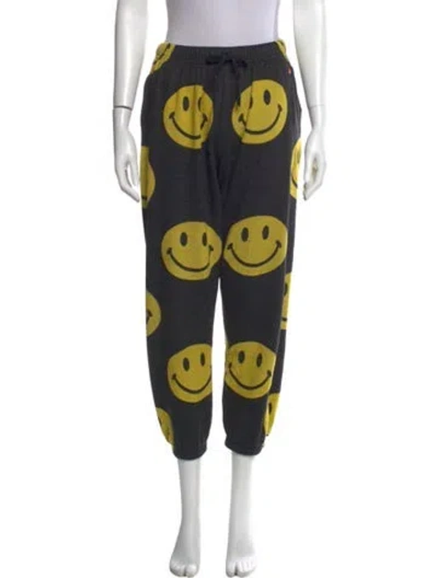 Pre-owned Aviator Nation Printed Skinny Leg Pants In Blue