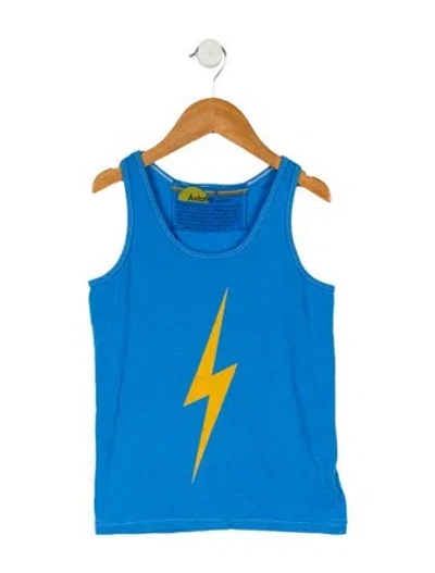 Pre-owned Aviator Nation Kids' Printed Tank Top In Blue