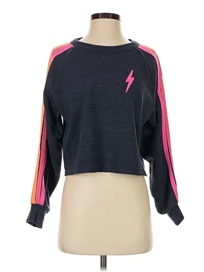 Pre-owned Aviator Nation Pullover Sweater In Black