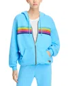 Aviator Nation Rainbow Stripe Hoodie In Sky Rainbow