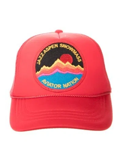 Pre-owned Aviator Nation Red Nylon  Trucker Hat