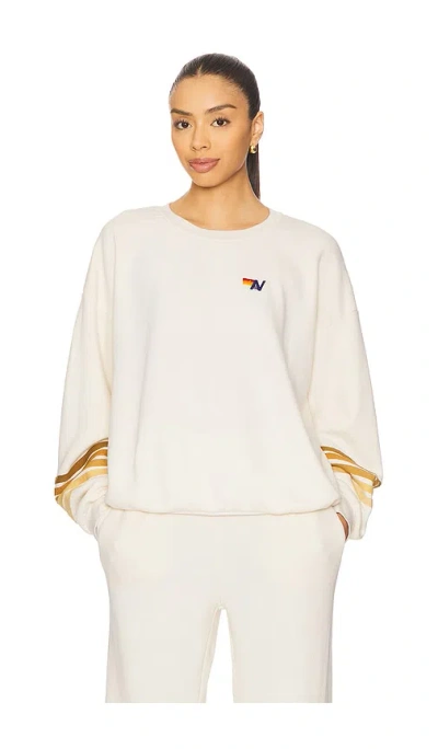 Aviator Nation Rugby Stitch 2 Crew Relaxed Sweatshirt