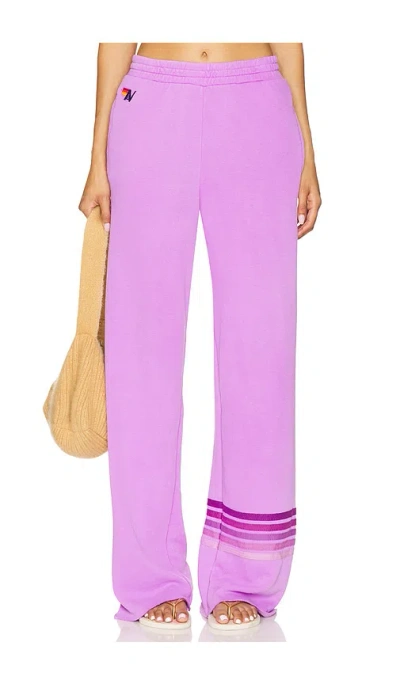 AVIATOR NATION RUGBY STITCH WIDE LEG POCKET SWEATPANT