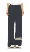 Aviator Nation Rugby Stitch Wide Leg Pocket Sweatpant