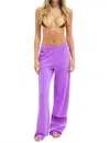 Aviator Nation Rugby Stitch Wide Leg Pocket Sweatpant In Neon Purple/purple In Purple
