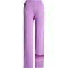 Aviator Nation Rugby Stitch Pocket Wide Leg Pants In Neon Purple