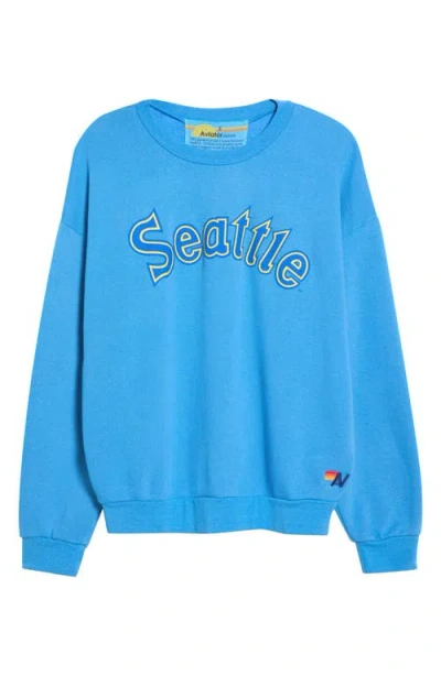 Aviator Nation Seattle Graphic Sweatshirt In Blue