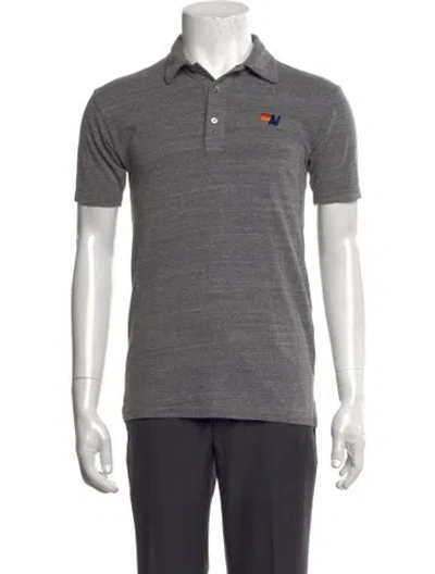 Pre-owned Aviator Nation Short Sleeve Shirt In Blue/grey