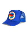 Aviator Nation Signature Low Rise Trucker Hat In Blue