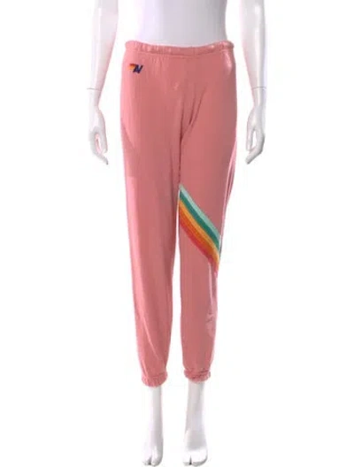 Pre-owned Aviator Nation Skinny Leg Pants In Pink