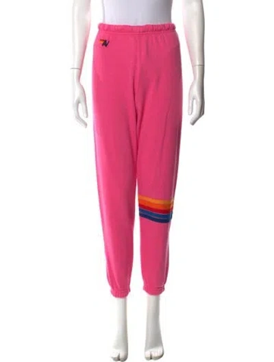 Pre-owned Aviator Nation Skinny Leg Pants In Pink