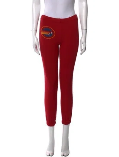 Pre-owned Aviator Nation Skinny Leg Pants In Red