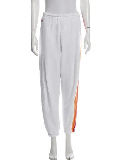 Pre-owned Aviator Nation Skinny Leg Pants In White
