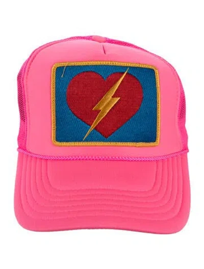 Pre-owned Aviator Nation Snapback Trucker Hat In Pink