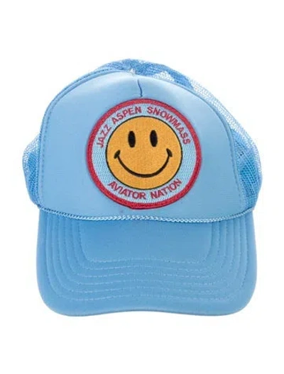 Pre-owned Aviator Nation Solid Baseball Cap In Blue