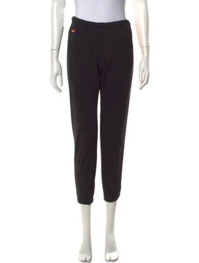 Pre-owned Aviator Nation Straight Leg Pants In Black