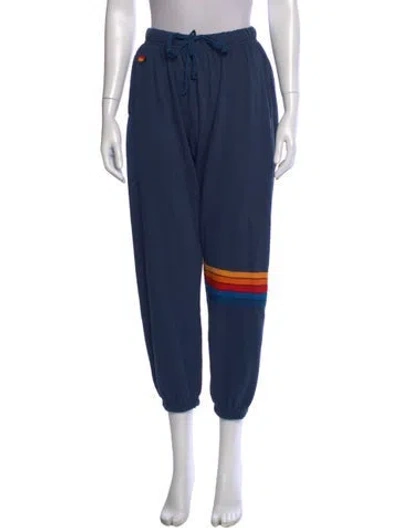 Pre-owned Aviator Nation Straight Leg Pants In Blue