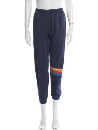 Pre-owned Aviator Nation Straight Leg Pants In Blue