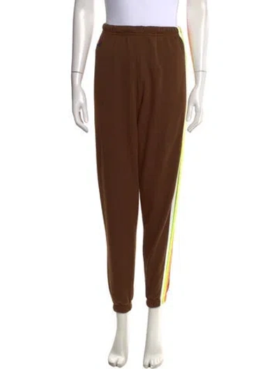 Pre-owned Aviator Nation Straight Leg Pants In Brown