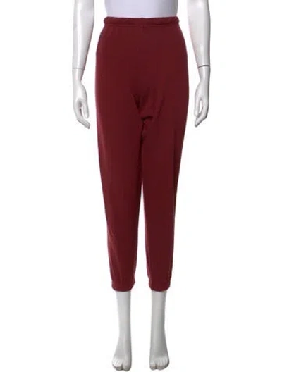 Pre-owned Aviator Nation Straight Leg Pants In Burgundy