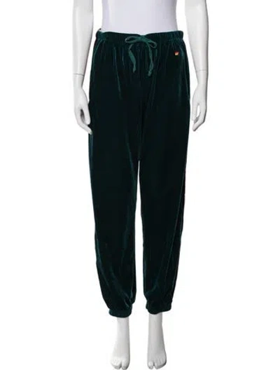 Pre-owned Aviator Nation Straight Leg Pants In Green