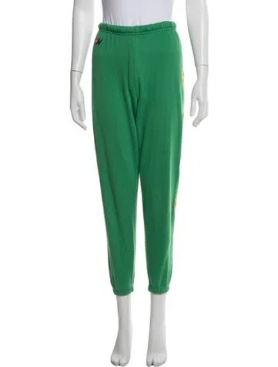 Pre-owned Aviator Nation Straight Leg Pants In Green
