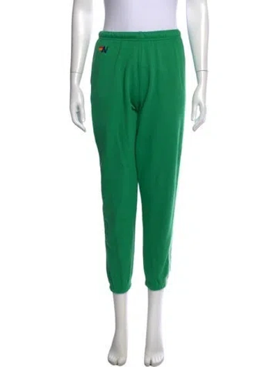 Pre-owned Aviator Nation Straight Leg Pants In Green