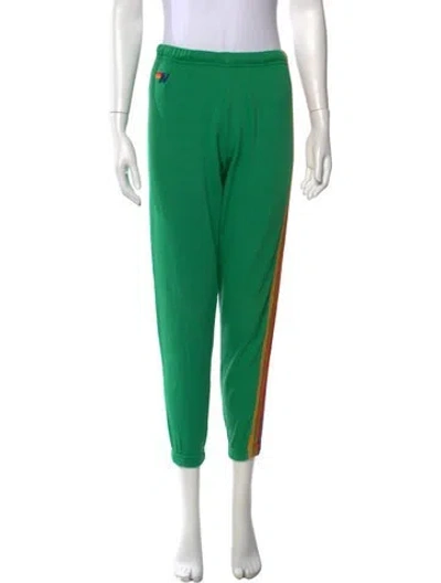 Pre-owned Aviator Nation Straight Leg Pants In Green