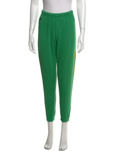 Pre-owned Aviator Nation Straight Leg Pants In Green