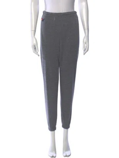 Pre-owned Aviator Nation Straight Leg Pants In Grey