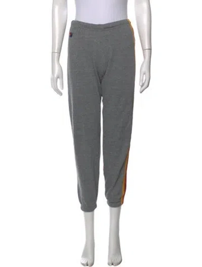Pre-owned Aviator Nation Straight Leg Pants In Grey