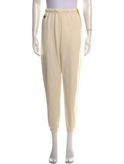 Pre-owned Aviator Nation Straight Leg Pants In Neutral