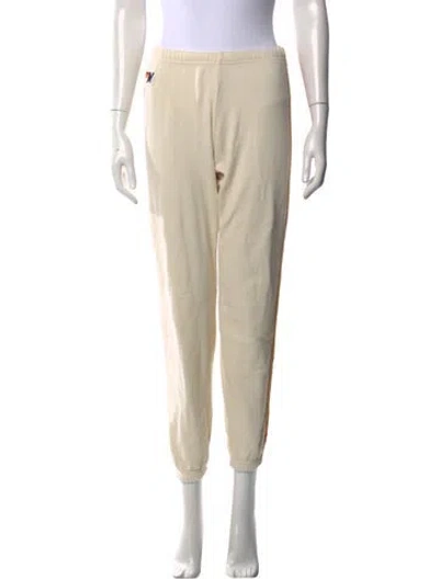 Pre-owned Aviator Nation Straight Leg Pants In Neutrals